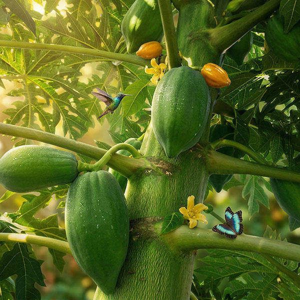 trái đu đủ xanh